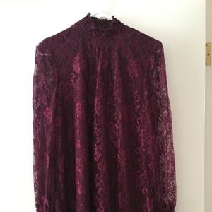 Maroon Lace Dress